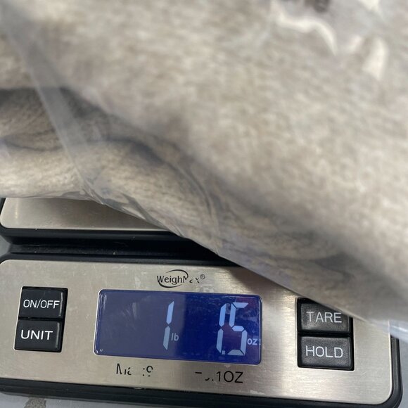 NWOT Dalia Women's Beige Wool Blend Midi Sweater Dress S Crewneck - Picture 8 of 9